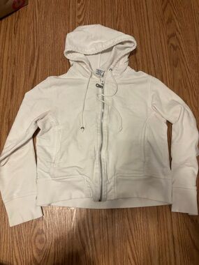 RAINFOREST Women's White Full-Zip Hoodie Jacket
